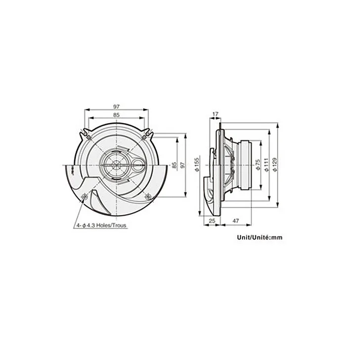 Renault Clio 2005 - 2012 Pioneer Front and Rear Speakers Upgrade Kit