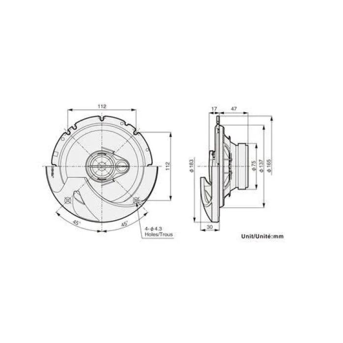 Pioneer TS-R1750S 6.5" 17cm 3 Way 250 Watt Coaxial Car Speakers