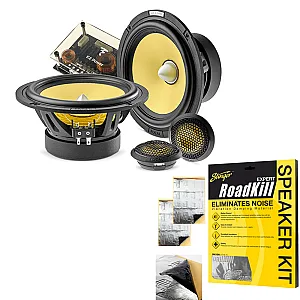 Focal ES165K2E 6.5” (16.5cm) 2-Way Component Car Speaker Kit with Sound Deadening Sheets