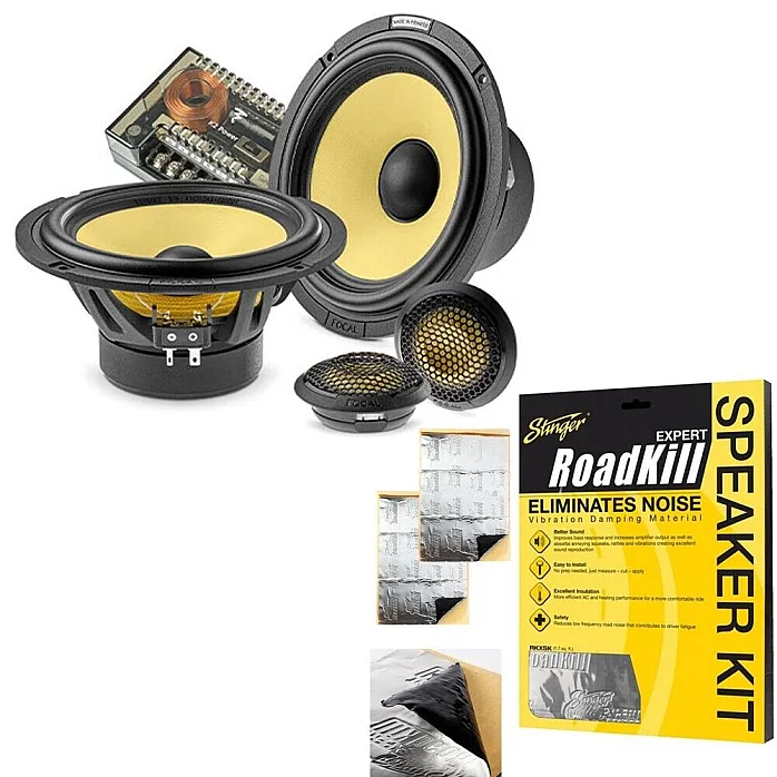 Focal ES165KE K2 Performance 6.5” (16.5cm) 2-Way Component Car Speaker Kit With Sound Deadening Sheets