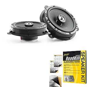 Focal ICRNS165 Custom Fit 6.5" 2-Way Coaxial Speakers For Nissan Renault With Sound Proofing Deadening Sheet
