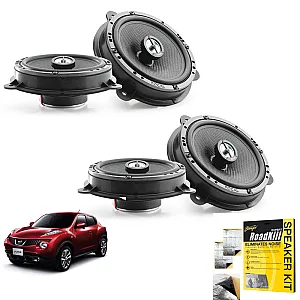 Focal ICRNS165 Nissan Juke 2010 > Front & Rear Doors 2-Way Coaxial Speaker Upgrade Kit With Sound Proofing Sheet