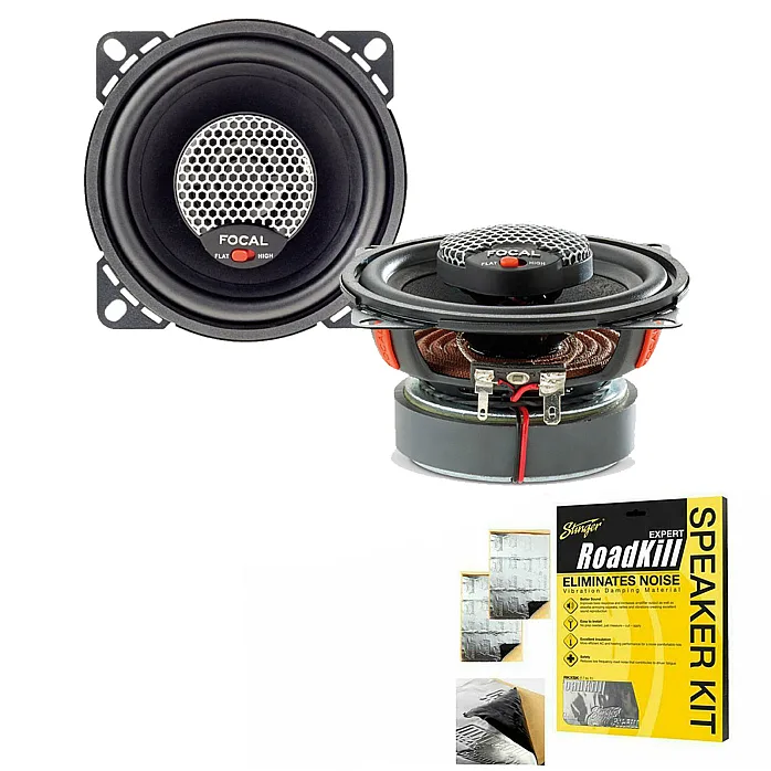Focal ICU100 4" 10cm 2 Way Coaxial Speaker With Sound Proofing Deadening Sheet