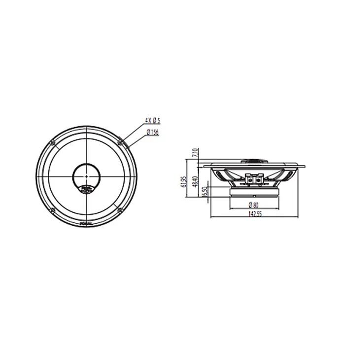 Focal ICU165 2 Way Coaxial Car Speakers Kit 140W