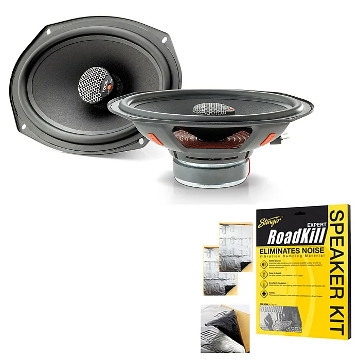 Focal ICU690 Integration Series 6" x 9" 2-Way Coaxial Car speakers With Sound Proofing Deadening Sheet