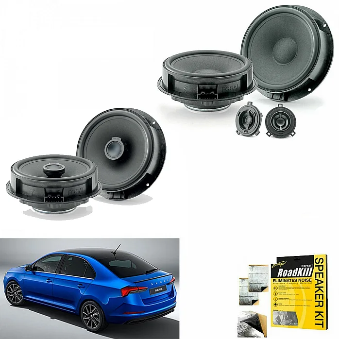 Skoda Rapid 2012 - 2021 Front and Rear Focal Speaker Upgrade Kit