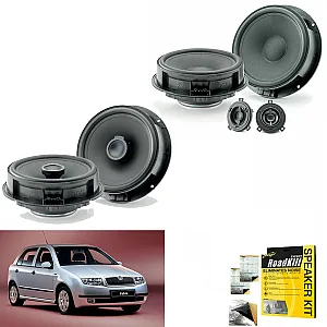 Skoda Fabia I 1999 - 2007 Front and Rear Focal INSIDE Speaker Upgrade Kit