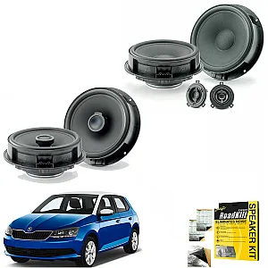 Skoda Fabia III  2015 - 2021 Front and Rear Focal INSIDE Speaker Upgrade Kit
