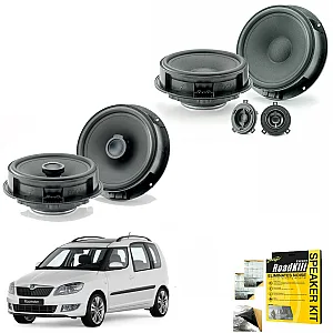 Skoda Roomster 5J  2006 - 2015 Front and Rear Focal INSIDE Speaker Upgrade Kit