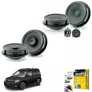 Skoda Yeti 1 2009 - 2017 Front and Rear Focal INSIDE Speaker Upgrade Kit