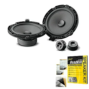 Focal ISPSA165 6.5” (16.5cm) 2-Way Component Car Speaker Kit with Sound Deadening Sheets
