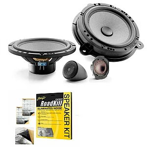 Focal ISRNS165 Dacia Custom Fit 6.5" 2 Way Component Speakers 240W With Sound Deadening Sheet