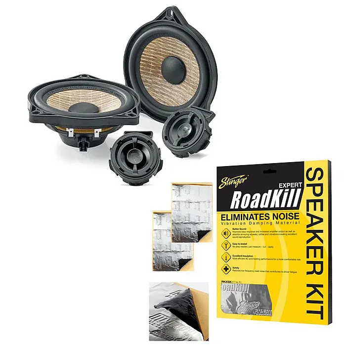 Focal IST3Y100 4" 2-Way Component Car Speakers With Sound Proofing Sheet for Tesla Model 3 & Model Y 