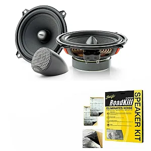 Focal ISU130 5" 13cm 2 Way Component Speakers With Sound Proofing Deadening Sheet