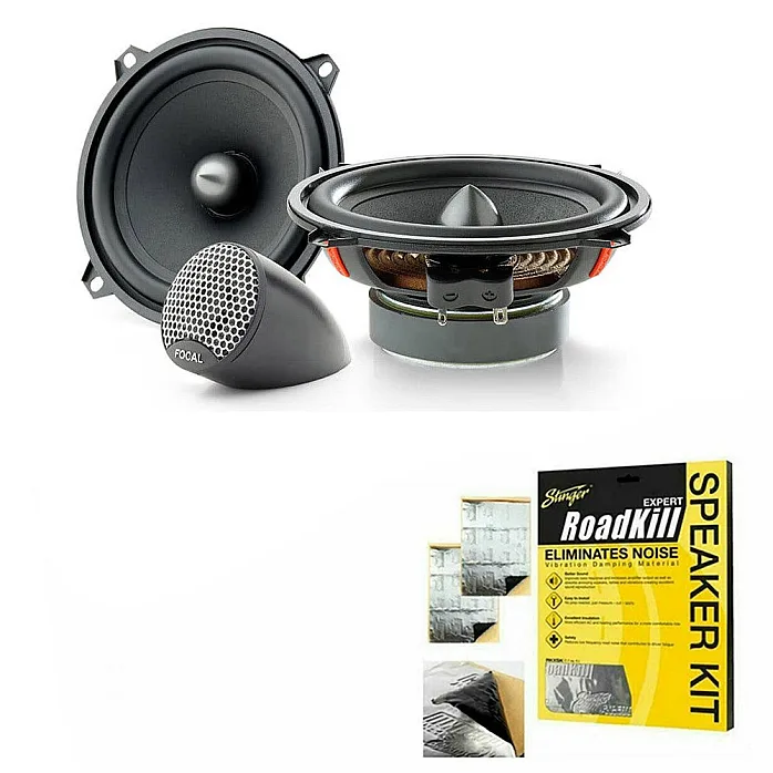 Focal ISU130 5" 13cm 2 Way Component Speakers With Sound Proofing Deadening Sheet