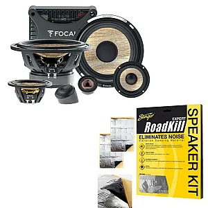 Focal PS165F3E 16.5cm 3 Way Component Car Speaker Kit + Sound Deadening Sheets
