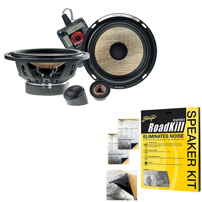 Focal PS 165 FE 6.5" 16.5cm 2-Way Component Car Speakers Kit + Sound Deadening Sheets