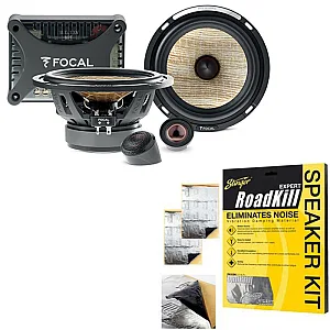 Focal PS165FXE 16.5cm BI-Amplified 2 Way Component Car Speaker Kit + Sound Deadening Sheets