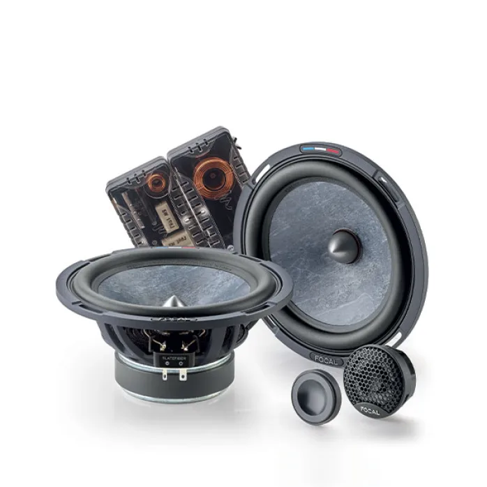 Focal PS 165 SF 6.5" Slate Fiber Cone 2-Way Component Speakers + Sound Deadening Sheets
