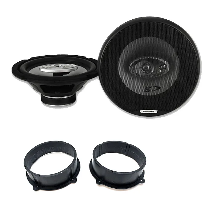 Audi TT MK 2 2007 - 2014 Alpine Front Door 8" Speakers Rings Upgrade Kit