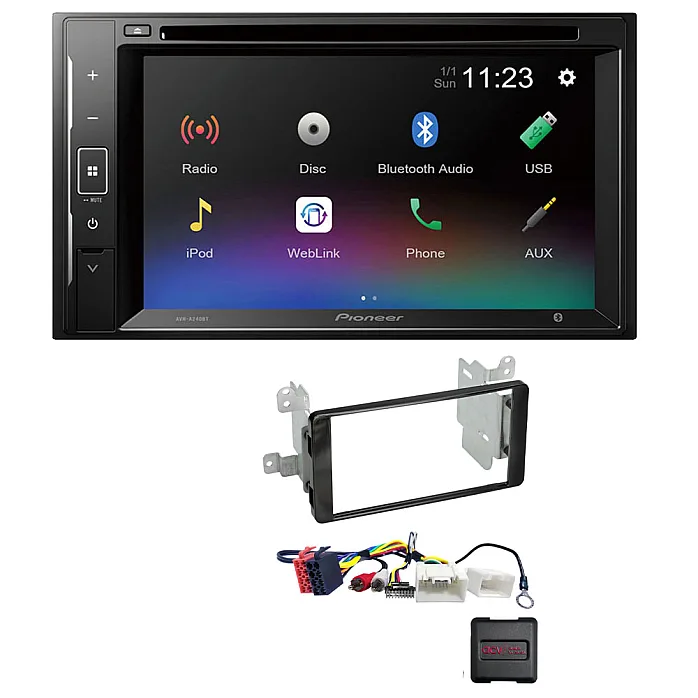 Mitsubishi L200, Triton Pioneer 6.2" USB Bluetooth CD DVD iPod iPhone Stereo Upgrade Pack