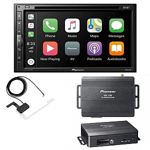 Pioneer 6.8" CD/DVD USB, Apple CarPlay Android Auto DAB Stereo With Navigation Add-on System