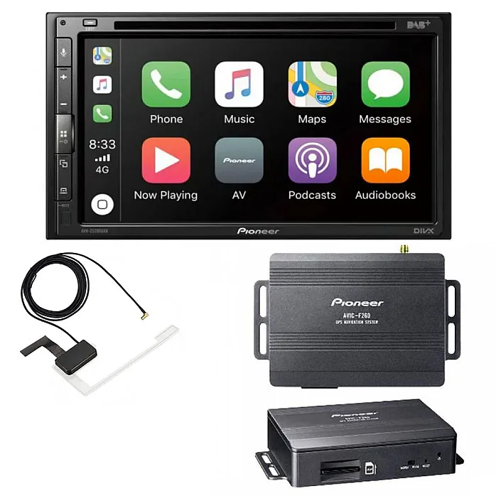 Pioneer 6.8" CD/DVD USB, Apple CarPlay Android Auto DAB Stereo With Navigation Add-on System