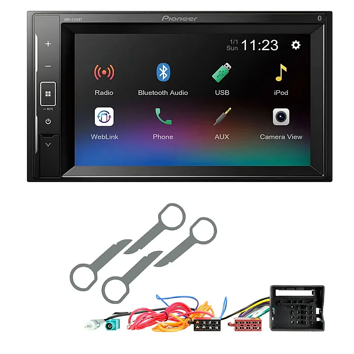 VW Transporter T5 RCD200 Pioneer 6.2" Screen Bluetooth iPod iPhone Stereo Upgrade Kit