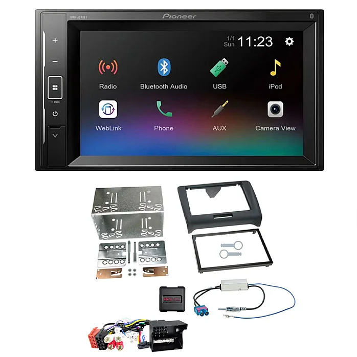 Audi TT 2006 - 2014 Pioneer 6.2" Screen Bluetooth iPod iPhone Stereo Upgrade Kit