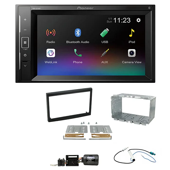 Citroen C2, C3 2005-2009 Pioneer DMH-A240BT 6.2" Screen Bluetooth iPod iPhone Stereo Upgrade Kit