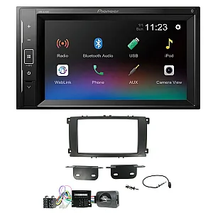 Ford Focus, Mondeo, S-Max Black Pioneer 6.2" Screen Bluetooth iPod iPhone Stereo Upgrade Kit