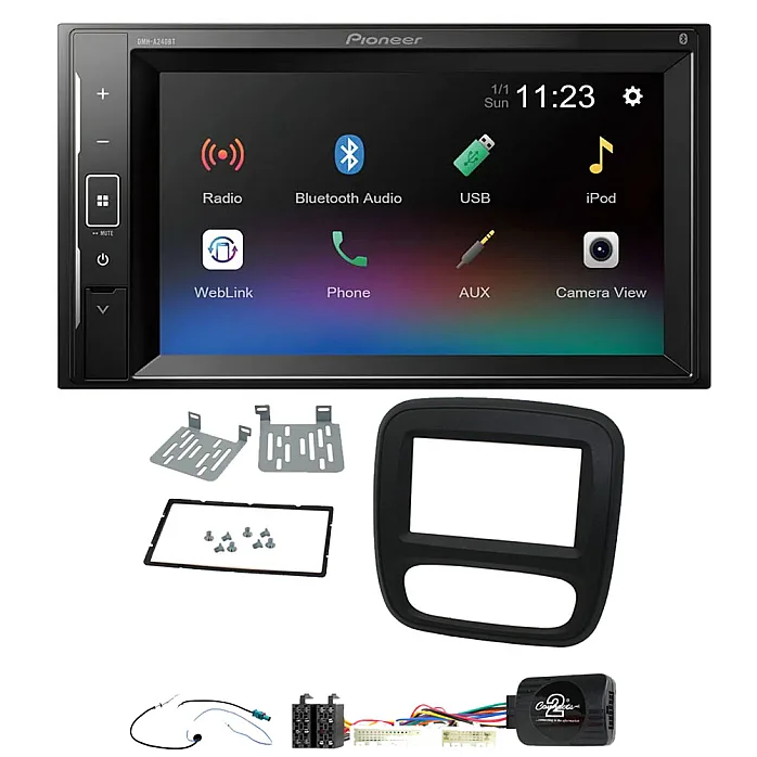 Renault Trafic 2014-2017 Pioneer 6.2" Screen Bluetooth iPod iPhone Stereo Upgrade Kit