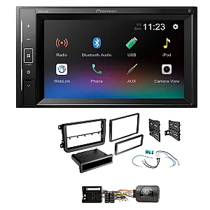 VW EOS, Fusca, Golf, Jetta Matt Black Pioneer 6.2" Screen Bluetooth iPod iPhone Stereo Upgrade Kit