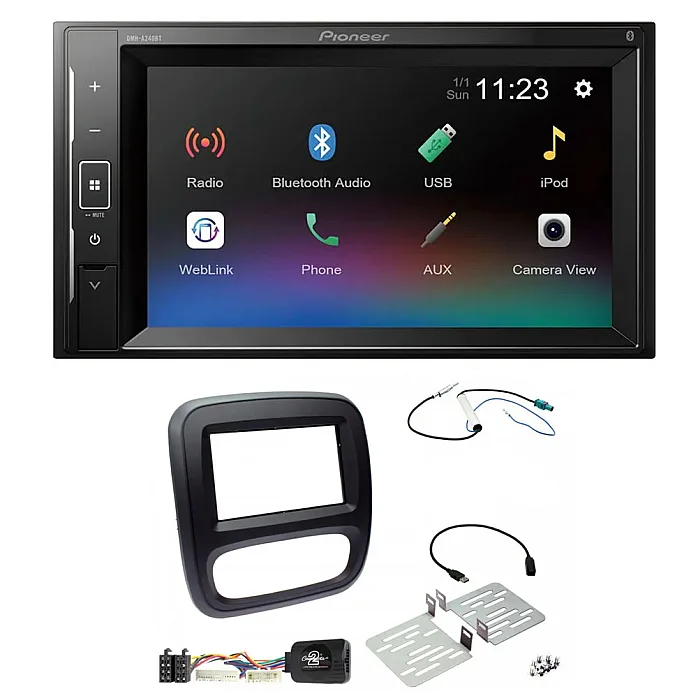 Vauxhall Vivaro (2014-2018) Pioneer 6.2" Screen Bluetooth iPod iPhone Stereo Upgrade Kit