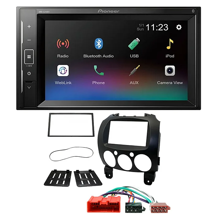 Mazda 2 2008 - 2014 Pioneer 6.2" Screen Bluetooth iPod iPhone Stereo Upgrade Kit