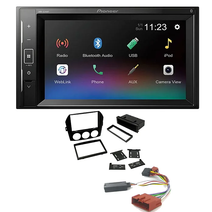 Mazda MX-5 Non-Bose 2006-2008 Pioneer 6.2" Screen Bluetooth iPod iPhone Stereo Upgrade Kit