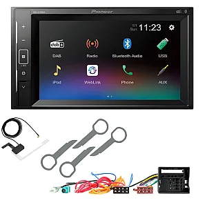 VW Transporter T5 RCD200 Pioneer DAB Digital Radio 6.2" Screen Bluetooth Stereo Upgrade Kit