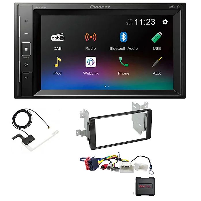 Mitsubishi L200, Triton 2015-2021 Pioneer DAB Digital Radio, 6.2" Screen Bluetooth Stereo Upgrade Kit