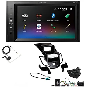 Ford Fiesta 2013 - 2017 Pioneer Double Din with DAB, 6.2" Screen Bluetooth Stereo Upgrade Kit