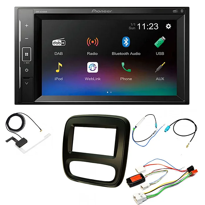 Vauxhall Vivaro 2014 - 2018 Pioneer DAB Digital Radio, 6.2" Screen iPod iPhone Bluetooth Stereo Upgrade Kit (NAVIGATION SYSTEMS)