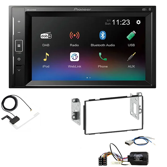 Nissan Qashqai 2007-2013 Pioneer DAB Digital Radio, 6.2" Screen Bluetooth iPod iPhone Stereo Upgrade Kit