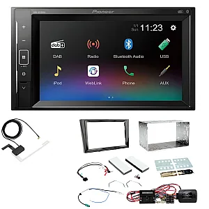 Vauxhall Corsa 2009 - 2014 (Piano Black) Pioneer DAB Digital Radio, 6.2" Screen Bluetooth Stereo Upgrade Kit