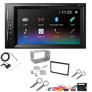 VW Polo 9N3 2005-2009 Pioneer DAB Digital Radio 6.2" Screen Bluetooth Stereo Upgrade Kit