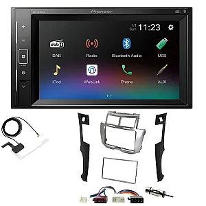 Toyota Yaris 2007-2011 Pioneer DAB Digital Radio, 6.2" Screen iPod iPhone Bluetooth Stereo Upgrade Kit