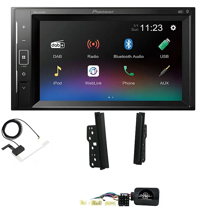 Toyota Alphard 2002 - 2008 Pioneer DAB Digital Radio, 6.2" Screen Bluetooth Stereo Upgrade Kit
