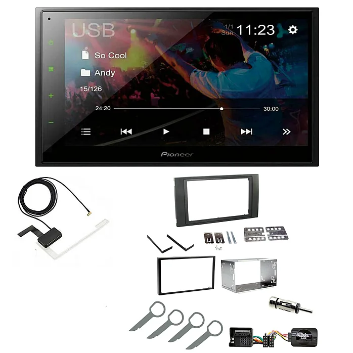 Ford Focus, Fiesta Pioneer 6.8" Screen Bluetooth iPod iPhone WebLink USB DAB Radio Upgrade Kit
