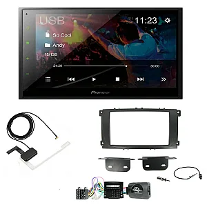 Ford Focus, Mondeo, S-Max Black Pioneer 6.8" Screen Bluetooth WebLink USB DAB Radio Upgrade Kit