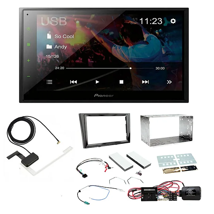 Vauxhall Corsa 2009-2014 Pioneer 6.8" Screen Bluetooth iPod iPhone WebLink USB DAB Radio Upgrade Kit