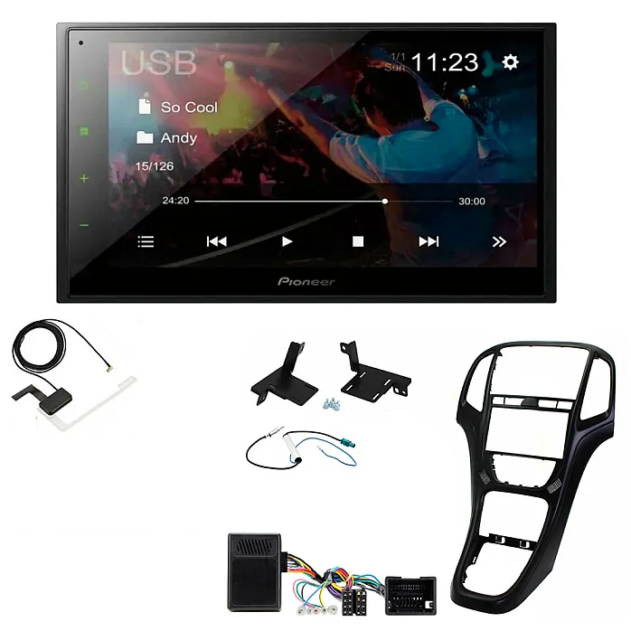 Vauxhall Astra 2010 - 2016 With Pioneer 6.8" Screen Bluetooth WebLink USB DAB Radio Upgrade Kit