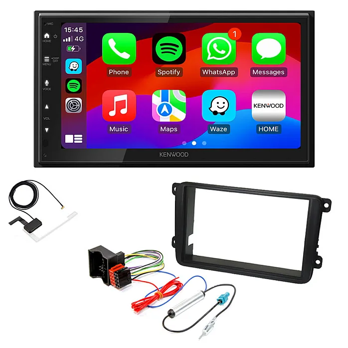 Seat Alhambra, Toledo Kenwood Wired Android Auto / CarPlay Bluetooth DAB+ Stereo Upgrade Pack